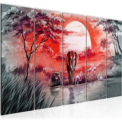 ART Peinture Afrique L'Éléphant Impression sur Toile intissee Decoration Murale Salon Chambre 001156b - Publicité ART Peinture Afrique L'Éléphant Impression sur Toile intissee Decoration Murale Salon Chambre 001156b - Publicité