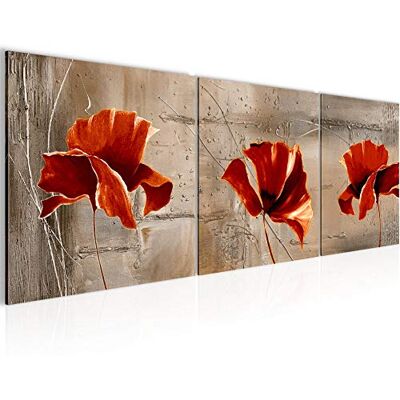 Peinture Coquelicots 120 x 40 cm Tableau en Toile non Tissée Rouge Beige En plusieurs Parties Moderne Decoration Murale 201133b - Publicité Peinture Coquelicots 120 x 40 cm Tableau en Toile non Tissée Rouge Beige En plusieurs Parties Moderne Decoration Murale 201133b - Publicité