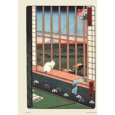 onthewall Hiroshige Japonais Poster Art Print Asakusa Champs de Riz - Publicité onthewall Hiroshige Japonais Poster Art Print Asakusa Champs de Riz - Publicité