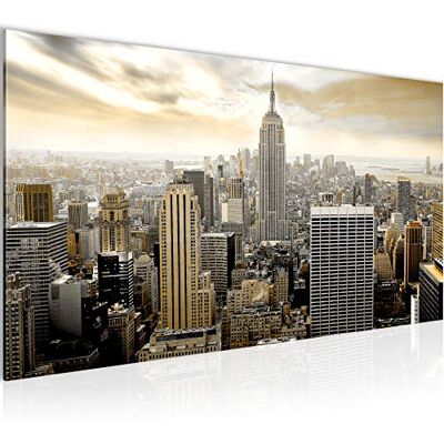 Tableau Decoration Murale New York City 1 Partie Moderne Toile non tissée Salon Salle Ville Horizon Marron 603412a - Publicité Tableau Decoration Murale New York City 1 Partie Moderne Toile non tissée Salon Salle Ville Horizon Marron 603412a - Publicité