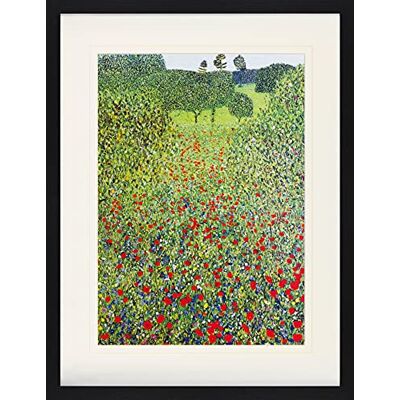 1art1 Gustav Klimt Poster Champ de Coquelicots, 1907 Affiche Encadrée avec Passe-Partout Élégant Images Murales dans Un Cadre Photo 80x60 cm - Publicité 1art1 Gustav Klimt Poster Champ de Coquelicots, 1907 Affiche Encadrée avec Passe-Partout Élégant Images Murales dans Un Cadre Photo 80x60 cm - Publicité