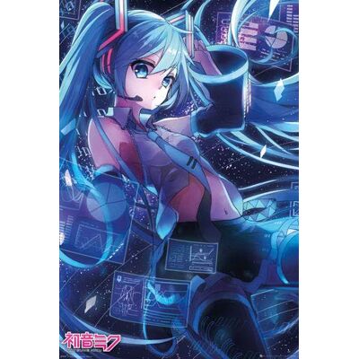 empireposter Hatsune Miku Poster pour écran 61 x 91,5 cm + 2 baguettes en aluminium 63 cm - Publicité empireposter Hatsune Miku Poster pour écran 61 x 91,5 cm + 2 baguettes en aluminium 63 cm - Publicité