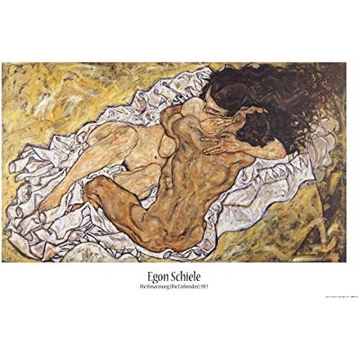 1art1 Egon Schiele Poster L'Étreinte, Amants II, 1917 Affiche Murale 91x61 cm - Publicité 1art1 Egon Schiele Poster L'Étreinte, Amants II, 1917 Affiche Murale 91x61 cm - Publicité