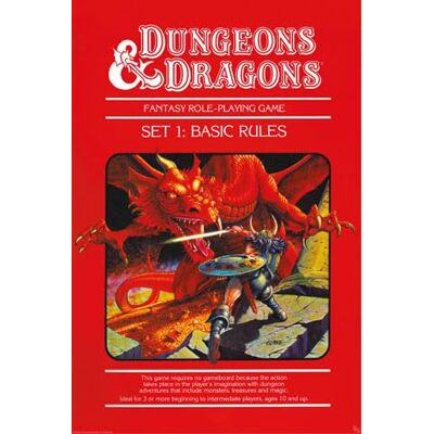 empireposter Dungeons & Dragons Basic Rules Poster de jeu vidéo 61 x 91,5 cm + 2 barres en plastique Noir 62 cm - Publicité empireposter Dungeons & Dragons Basic Rules Poster de jeu vidéo 61 x 91,5 cm + 2 barres en plastique Noir 62 cm - Publicité