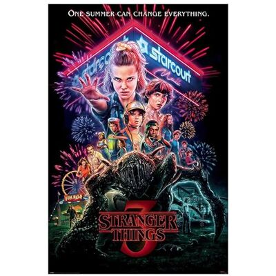1art1 Stranger Things Poster Summer of 85 Affiche Murale 91x61 cm - Publicité 1art1 Stranger Things Poster Summer of 85 Affiche Murale 91x61 cm - Publicité
