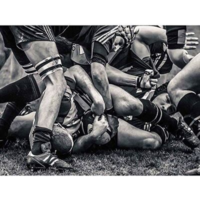 Wee Blue Coo Photo Sport Rugby Football Close Up Scrum Players Ball Game Wall Art Print Mur Décor 30 x 41 cm - Publicité Wee Blue Coo Photo Sport Rugby Football Close Up Scrum Players Ball Game Wall Art Print Mur Décor 30 x 41 cm - Publicité
