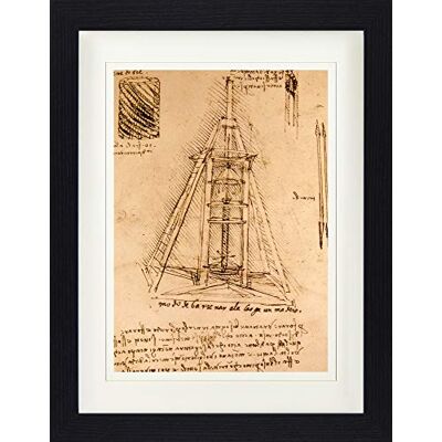 1art1 Leonardo Da Vinci Poster Dessin d'une Foreuse Verticale, 1487-1490 Affiche Encadrée avec Passe-Partout Élégant Images Murales dans Un Cadre Photo 40x30 cm - Publicité 1art1 Leonardo Da Vinci Poster Dessin d'une Foreuse Verticale, 1487-1490 Affiche Encadrée avec Passe-Partout Élégant Images Murales dans Un Cadre Photo 40x30 cm - Publicité