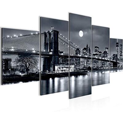 Tableau New York City 200 x 100 cm 5 Parties XXL Decoration Murale Dessin Noir Et Blanc 606751a - Publicité Tableau New York City 200 x 100 cm 5 Parties XXL Decoration Murale Dessin Noir Et Blanc 606751a - Publicité