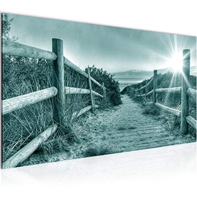 Tableau Decoration Murale Plage Mer 1 Partie Moderne Toile non tissée Salon Salle Le Sable La Nature Turquoise 604412b - Publicité Tableau Decoration Murale Plage Mer 1 Partie Moderne Toile non tissée Salon Salle Le Sable La Nature Turquoise 604412b - Publicité