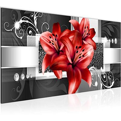 Tableau Decoration Murale Lis Fleurs 1 Partie Moderne Toile non tissée Salon Salle Abstrait Rouge 008612c - Publicité Tableau Decoration Murale Lis Fleurs 1 Partie Moderne Toile non tissée Salon Salle Abstrait Rouge 008612c - Publicité