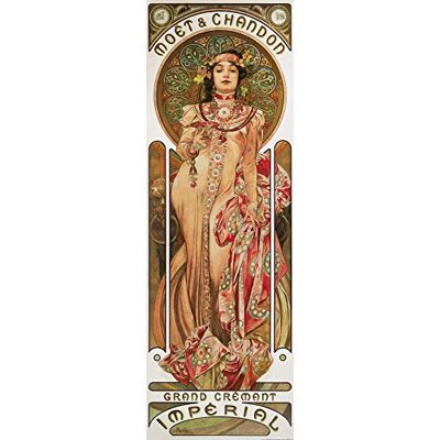 1art1 Alphonse Mucha Poster Moët Et Chandon, Grand Crémant Impérial, 1899 Affiche Reproduction 158x53 cm - Publicité 1art1 Alphonse Mucha Poster Moët Et Chandon, Grand Crémant Impérial, 1899 Affiche Reproduction 158x53 cm - Publicité