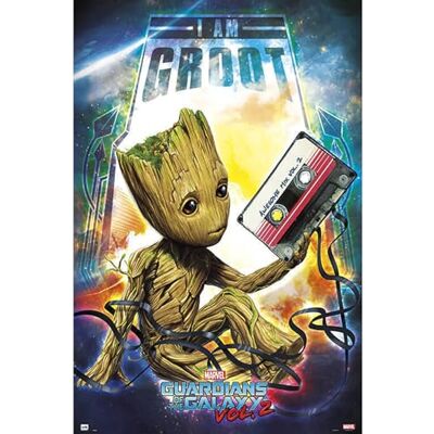 Grupo Erik Poster Les Gardiens De La Galaxie Vol 2 Groot Deco Maison 61x91,5 cm Grand Format Decoration Murale, Affiche Décorative - Publicité Grupo Erik Poster Les Gardiens De La Galaxie Vol 2 Groot Deco Maison 61x91,5 cm Grand Format Decoration Murale, Affiche Décorative - Publicité