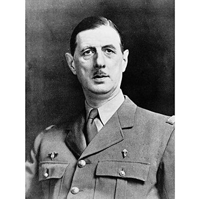 Wee Blue Coo Vintage President War Général Gaulle French Portrait Wall Art Print Mur Décor 30 x 41 cm - Publicité Wee Blue Coo Vintage President War Général Gaulle French Portrait Wall Art Print Mur Décor 30 x 41 cm - Publicité