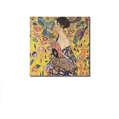 Annick Goutal Toile Célèbre Peintures Dame avec éventail par Gustav Klimt Reproduction d'art Mural sur Toile Imprimée sur Toile pour La Décoration De La Maison (Pas de Cadre,30_x_30_cm) - Publicité Annick Goutal Toile Célèbre Peintures Dame avec éventail par Gustav Klimt Reproduction d'art Mural sur Toile Imprimée sur Toile pour La Décoration De La Maison (Pas de Cadre,30_x_30_cm) - Publicité