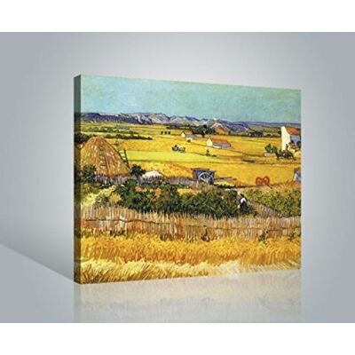 1art1 Vincent Van Gogh Poster Impression sur Toile La Plaine De La Crau avec La Ruine De Montmajour, 1888 Affiche Murale XXL Encadrée Tendue sur Cadre en Bois Tableau 50x40 cm - Publicité 1art1 Vincent Van Gogh Poster Impression sur Toile La Plaine De La Crau avec La Ruine De Montmajour, 1888 Affiche Murale XXL Encadrée Tendue sur Cadre en Bois Tableau 50x40 cm - Publicité
