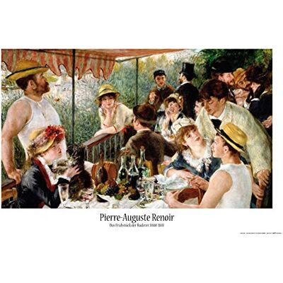 1art1 Pierre Auguste Renoir Poster Le Déjeuner des Canotiers, 1880-1881 Affiche Murale 91x61 cm - Publicité 1art1 Pierre Auguste Renoir Poster Le Déjeuner des Canotiers, 1880-1881 Affiche Murale 91x61 cm - Publicité