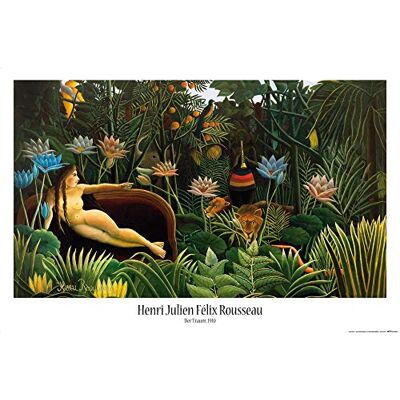 1art1 Henri Rousseau Poster Le Rêve, 1910 Affiche Murale 91x61 cm - Publicité 1art1 Henri Rousseau Poster Le Rêve, 1910 Affiche Murale 91x61 cm - Publicité