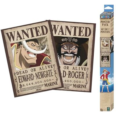 GB eye ONE PIECE Set 2 Chibi Posters Wanted Roger & Whitebeard - Publicité GB eye ONE PIECE Set 2 Chibi Posters Wanted Roger & Whitebeard - Publicité