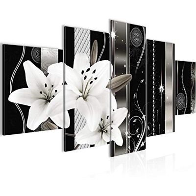 Lis Fleurs Tableau Murale Impression sur Toile Intissee 5 Parties Abstrait Gris Chambre Salle 008453c - Publicité Lis Fleurs Tableau Murale Impression sur Toile Intissee 5 Parties Abstrait Gris Chambre Salle 008453c - Publicité