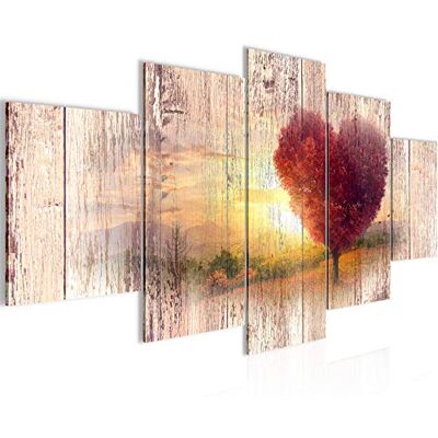 Tableau L'Automne Ancien 200 x 100 cm 5 Parties XXL Decoration Murale Dessin Rose Rouge 606551a - Publicité Tableau L'Automne Ancien 200 x 100 cm 5 Parties XXL Decoration Murale Dessin Rose Rouge 606551a - Publicité