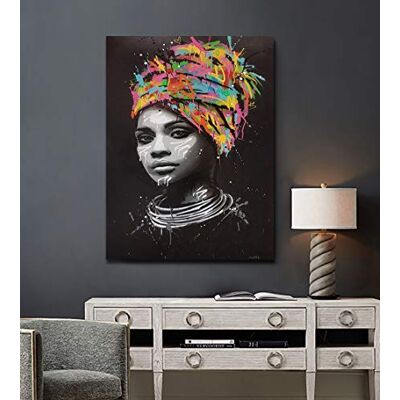 Impression sur toile portrait abstrait noir et blanc graffiti femme asiatique belle image art poster art poster bureau chambre café décoration avec cadre (D 100 cm x 70 cm) - Publicité Impression sur toile portrait abstrait noir et blanc graffiti femme asiatique belle image art poster art poster bureau chambre café décoration avec cadre (D 100 cm x 70 cm) - Publicité