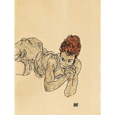 1art1 Egon Schiele Poster Impression sur Toile Femme Allongée, Dessin, 1917 Affiche Murale XXL Encadrée Tendue sur Cadre en Bois Tableau 80x60 cm - Publicité 1art1 Egon Schiele Poster Impression sur Toile Femme Allongée, Dessin, 1917 Affiche Murale XXL Encadrée Tendue sur Cadre en Bois Tableau 80x60 cm - Publicité