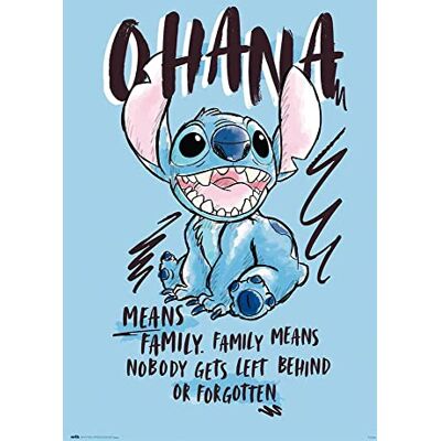 Disney Poster Stitch Ohana Means Family (61cm x 91,5cm) - Publicité Disney Poster Stitch Ohana Means Family (61cm x 91,5cm) - Publicité