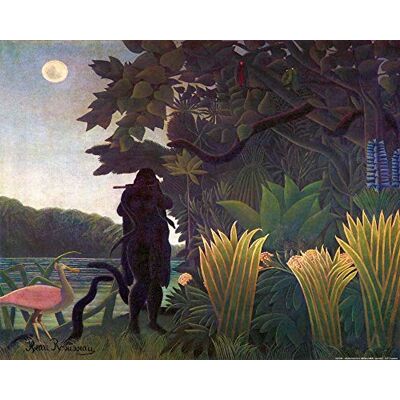 1art1 Henri Rousseau Poster La Charmeuse De Serpent, 1907 Affiche Reproduction 50x40 cm - Publicité 1art1 Henri Rousseau Poster La Charmeuse De Serpent, 1907 Affiche Reproduction 50x40 cm - Publicité