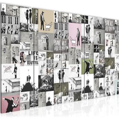 ART Peinture Collage Banksy Impression sur Toile intissee Decoration Murale Salon Chambre 302756b - Publicité ART Peinture Collage Banksy Impression sur Toile intissee Decoration Murale Salon Chambre 302756b - Publicité