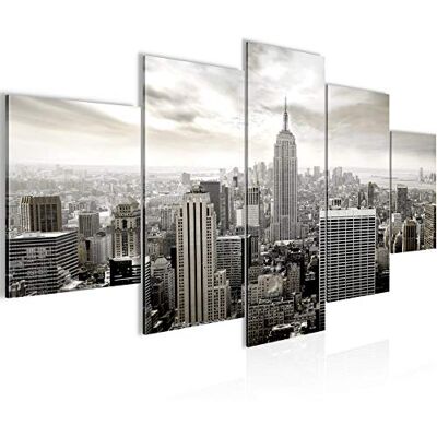 Tableau New York City 200 x 100 cm 5 Parties XXL Decoration Murale Dessin Noir Et Blanc 603451c - Publicité Tableau New York City 200 x 100 cm 5 Parties XXL Decoration Murale Dessin Noir Et Blanc 603451c - Publicité