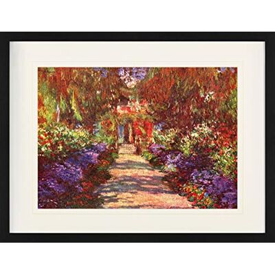 1art1 Claude Monet Poster Une Allée du Jardin, Giverny, 1902 Affiche Encadrée avec Passe-Partout Élégant Images Murales dans Un Cadre Photo 80x60 cm - Publicité 1art1 Claude Monet Poster Une Allée du Jardin, Giverny, 1902 Affiche Encadrée avec Passe-Partout Élégant Images Murales dans Un Cadre Photo 80x60 cm - Publicité