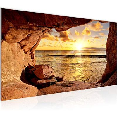 Tableau Decoration Murale Le Coucher Du Soleil Plage 1 Partie Moderne Toile non tissée Salon Salle Panorama Beige Marron 608612a - Publicité Tableau Decoration Murale Le Coucher Du Soleil Plage 1 Partie Moderne Toile non tissée Salon Salle Panorama Beige Marron 608612a - Publicité