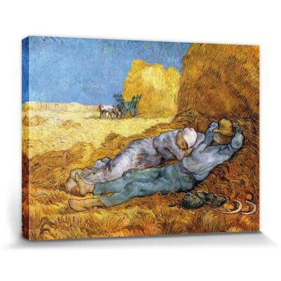 1art1 Vincent Van Gogh Poster Impression sur Toile La Méridienne Ou La Sieste D'Après Millet, 1889 Affiche Murale XXL Encadrée Tendue sur Cadre en Bois Tableau 40x30 cm - Publicité 1art1 Vincent Van Gogh Poster Impression sur Toile La Méridienne Ou La Sieste D'Après Millet, 1889 Affiche Murale XXL Encadrée Tendue sur Cadre en Bois Tableau 40x30 cm - Publicité