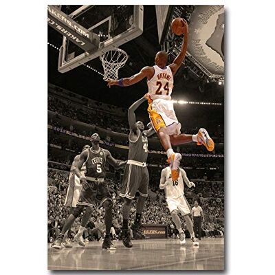 Annick Goutal Affiche Moderne De Kobe Bryant Dunks Art Mural Photos Impression Toile Peinture Décoration De La Maison (1,30_x_45_cm(sans Chassis)) - Publicité Annick Goutal Affiche Moderne De Kobe Bryant Dunks Art Mural Photos Impression Toile Peinture Décoration De La Maison (1,30_x_45_cm(sans Chassis)) - Publicité