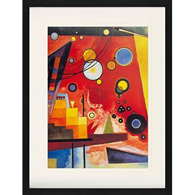 1art1 Vassily Kandinsky Poster Rouge Lourd, 1924 Affiche Encadrée avec Passe-Partout Élégant Images Murales dans Un Cadre Photo 80x60 cm - Publicité 1art1 Vassily Kandinsky Poster Rouge Lourd, 1924 Affiche Encadrée avec Passe-Partout Élégant Images Murales dans Un Cadre Photo 80x60 cm - Publicité