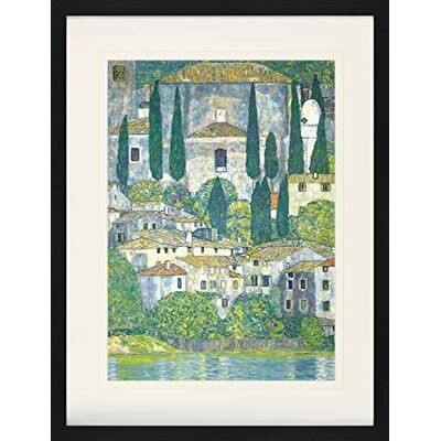 1art1 Gustav Klimt Poster Église À Cassone Au Lac De Garde, 1913 Affiche Encadrée avec Passe-Partout Élégant Images Murales dans Un Cadre Photo 80x60 cm - Publicité 1art1 Gustav Klimt Poster Église À Cassone Au Lac De Garde, 1913 Affiche Encadrée avec Passe-Partout Élégant Images Murales dans Un Cadre Photo 80x60 cm - Publicité