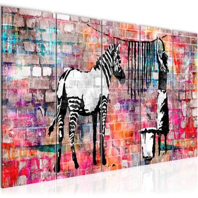 ART Peinture Banksy Lavant Zèbre Impression sur Toile intissee Decoration Murale Salon Chambre 012956c - Publicité ART Peinture Banksy Lavant Zèbre Impression sur Toile intissee Decoration Murale Salon Chambre 012956c - Publicité