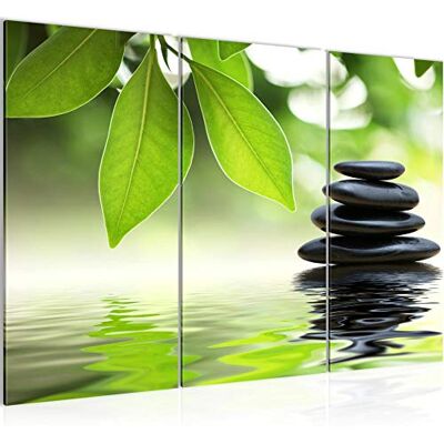 Feng Shui Des Pierres Peinture Tableau Salon XXL Vert Zen Spa 120 x 80 cm 3 Parties Decoration Murale 501131a - Publicité Feng Shui Des Pierres Peinture Tableau Salon XXL Vert Zen Spa 120 x 80 cm 3 Parties Decoration Murale 501131a - Publicité