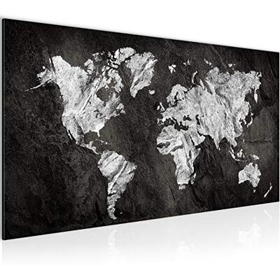 Tableau Decoration Murale Carte Du Monde 1 Partie Moderne Toile non tissée Salon Salle Continents Noir Blanc 002912a - Publicité Tableau Decoration Murale Carte Du Monde 1 Partie Moderne Toile non tissée Salon Salle Continents Noir Blanc 002912a - Publicité