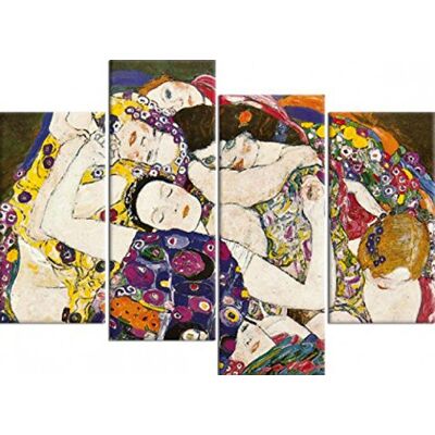 1art1 Gustav Klimt Poster Impression sur Toile La Vierge, 1912-1913, 4 Parties Affiche Murale XXL Encadrée Tendue sur Cadre en Bois Tableau 120x80 cm - Publicité 1art1 Gustav Klimt Poster Impression sur Toile La Vierge, 1912-1913, 4 Parties Affiche Murale XXL Encadrée Tendue sur Cadre en Bois Tableau 120x80 cm - Publicité