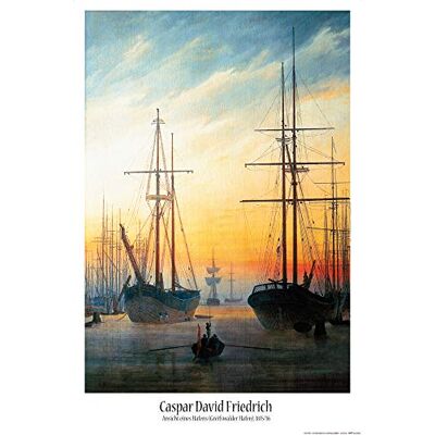 1art1 Caspar David Friedrich Poster Vue du Port, 1815-16 Affiche Murale 91x61 cm - Publicité 1art1 Caspar David Friedrich Poster Vue du Port, 1815-16 Affiche Murale 91x61 cm - Publicité