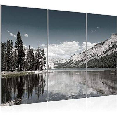 Paysage Montagnes Peinture Tableau Salon XXL Gris Panorama La Nature 120 x 80 cm 3 Parties Decoration Murale 606831c - Publicité Paysage Montagnes Peinture Tableau Salon XXL Gris Panorama La Nature 120 x 80 cm 3 Parties Decoration Murale 606831c - Publicité