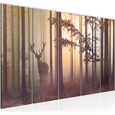 ART Peinture Forêt Cerf Impression sur Toile intissee Decoration Murale Salon Chambre 013456c - Publicité ART Peinture Forêt Cerf Impression sur Toile intissee Decoration Murale Salon Chambre 013456c - Publicité