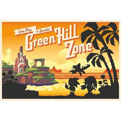 empireposter Sonic The Hedgehog Green Hill Zone Poster de jeu vidéo 91,5 x 61 cm + 1 poster 61 x 91,5 cm - Publicité empireposter Sonic The Hedgehog Green Hill Zone Poster de jeu vidéo 91,5 x 61 cm + 1 poster 61 x 91,5 cm - Publicité