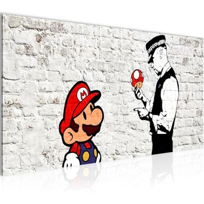 Tableau Decoration Murale Mario Cop Banksy 1 Partie Moderne Toile non tissée Salon Salle Art Urbain Blanc 006512a - Publicité Tableau Decoration Murale Mario Cop Banksy 1 Partie Moderne Toile non tissée Salon Salle Art Urbain Blanc 006512a - Publicité