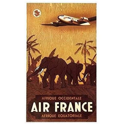 Musee Air France Affiche Air France Afrique Occidentale Equatoriale Guerra 50 x 70 cm Musée AIR FRANCE Poster Décoration murale Salle de séjour - Publicité Musee Air France Affiche Air France Afrique Occidentale Equatoriale Guerra 50 x 70 cm Musée AIR FRANCE Poster Décoration murale Salle de séjour - Publicité