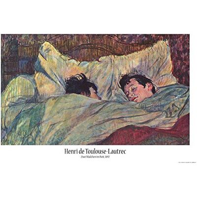 1art1 Henri De Toulouse-Lautrec Poster Le Lit, 1892 Affiche Murale 91x61 cm - Publicité 1art1 Henri De Toulouse-Lautrec Poster Le Lit, 1892 Affiche Murale 91x61 cm - Publicité