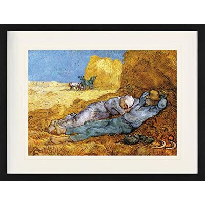 1art1 Vincent Van Gogh Poster La Méridienne Ou La Sieste D'Après Millet, 1889 Affiche Encadrée avec Passe-Partout Élégant Images Murales dans Un Cadre Photo 80x60 cm - Publicité 1art1 Vincent Van Gogh Poster La Méridienne Ou La Sieste D'Après Millet, 1889 Affiche Encadrée avec Passe-Partout Élégant Images Murales dans Un Cadre Photo 80x60 cm - Publicité