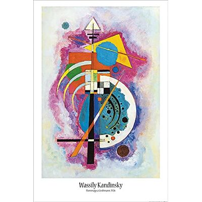 1art1 Vassily Kandinsky Poster Hommage À Grohmann, 1926 Affiche Murale 91x61 cm - Publicité 1art1 Vassily Kandinsky Poster Hommage À Grohmann, 1926 Affiche Murale 91x61 cm - Publicité