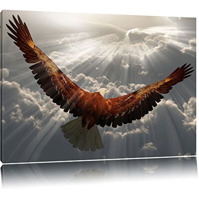 Pixxprint Aigle-dessus des nuages Format: toile 120x80auf, XXL énormes Photos complètement encadrés par la civière, l'impression de l'image Art mural avec cadre, moins cher que peintures à l'huile et de l'image, aucune affiche ou poster - Publicité Pixxprint Aigle-dessus des nuages Format: toile 120x80auf, XXL énormes Photos complètement encadrés par la civière, l'impression de l'image Art mural avec cadre, moins cher que peintures à l'huile et de l'image, aucune affiche ou poster - Publicité